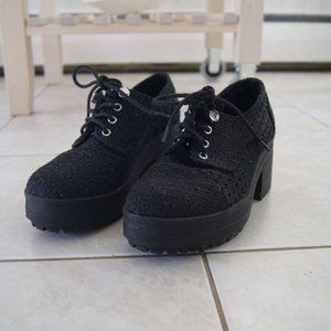 Urban Outfitters Platform Shoes with Eyelet Detail